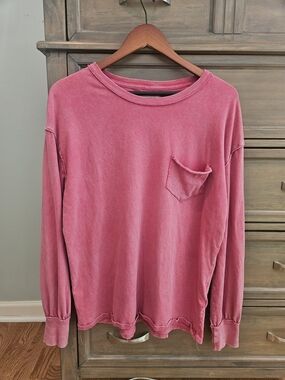 WE THE FREE faded rose long sleeve tee